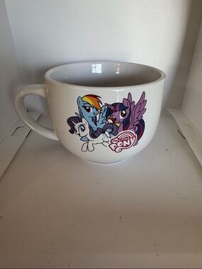 My Little Pony White Mug with Purple, Blue, Pink and Yellow Ponies